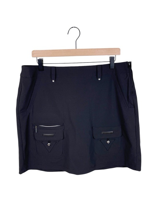jamie sadock Pants - Jamie Sadock Airwear Golf Skort Size 12 Black with Silver Trims #81330 Skirt
